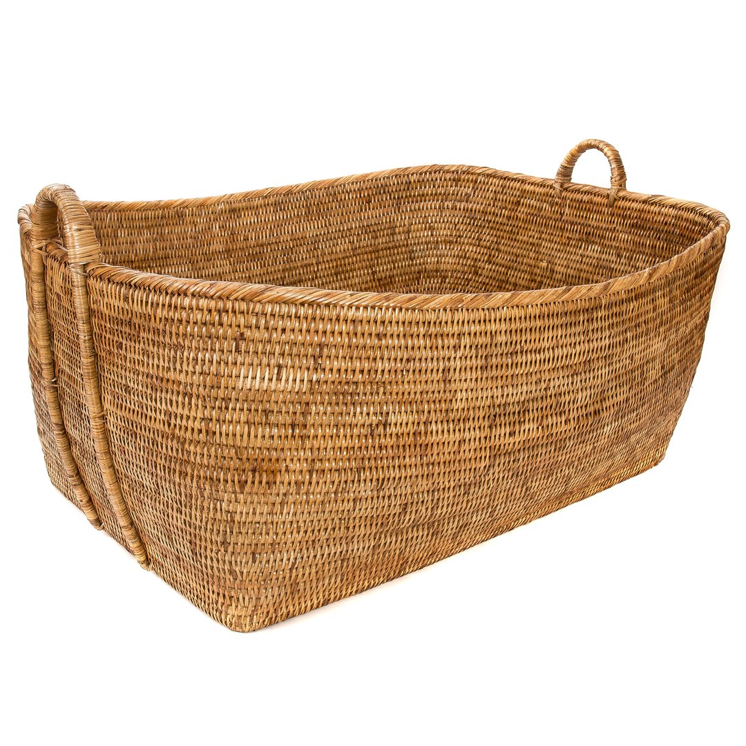 rattan woven basket rattan basket with handles large rattan basket Myanmar  baskets – Palm Bungalow