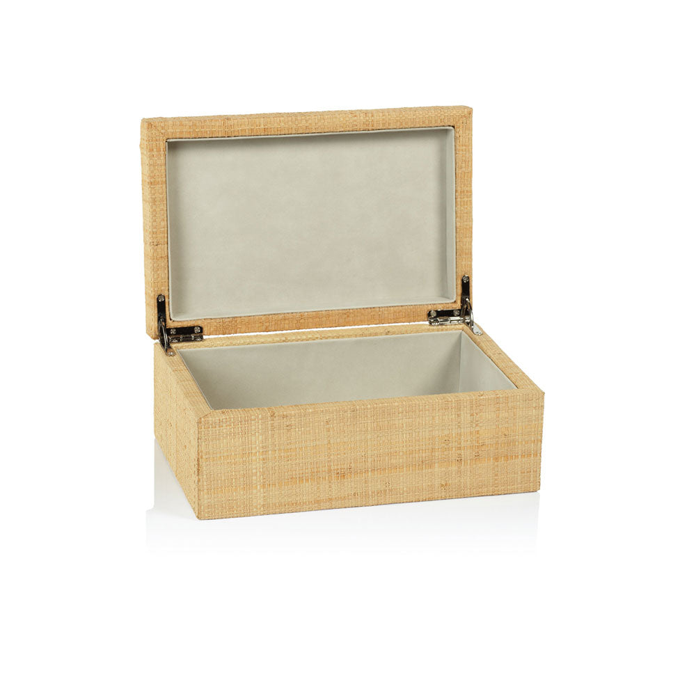 Natural Grass Cloth Box