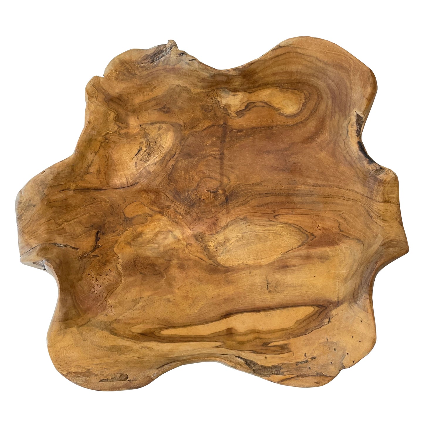 Round Teak Bowl Natural