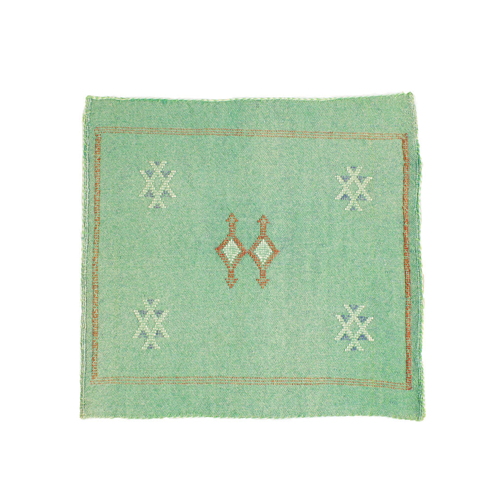 Moroccan Cactus Silk Pillow Green