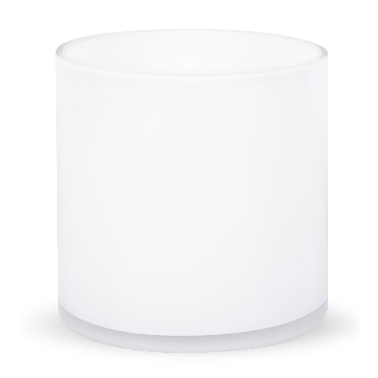 White Glass Cylinder Vase