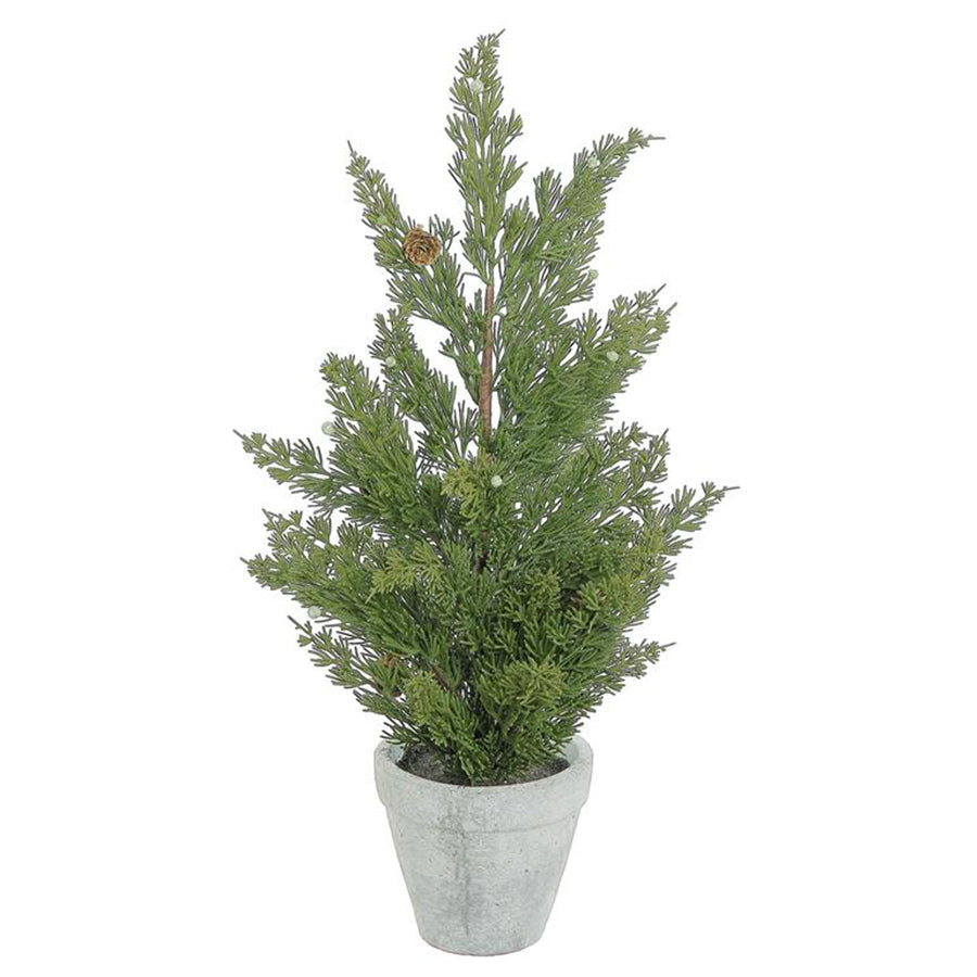 Faux Cedar Tree in Pot 24"