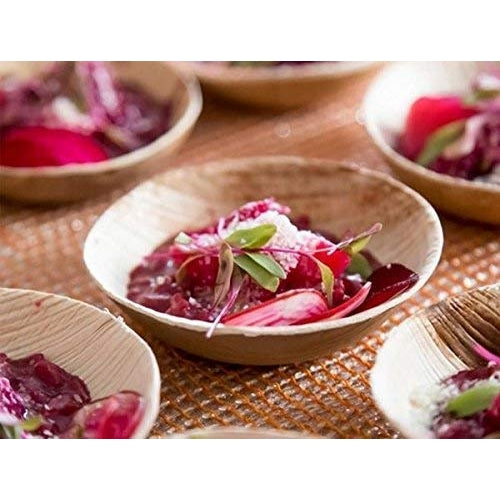 Disposable Palm Leaf Mini Bowls (25 pieces)