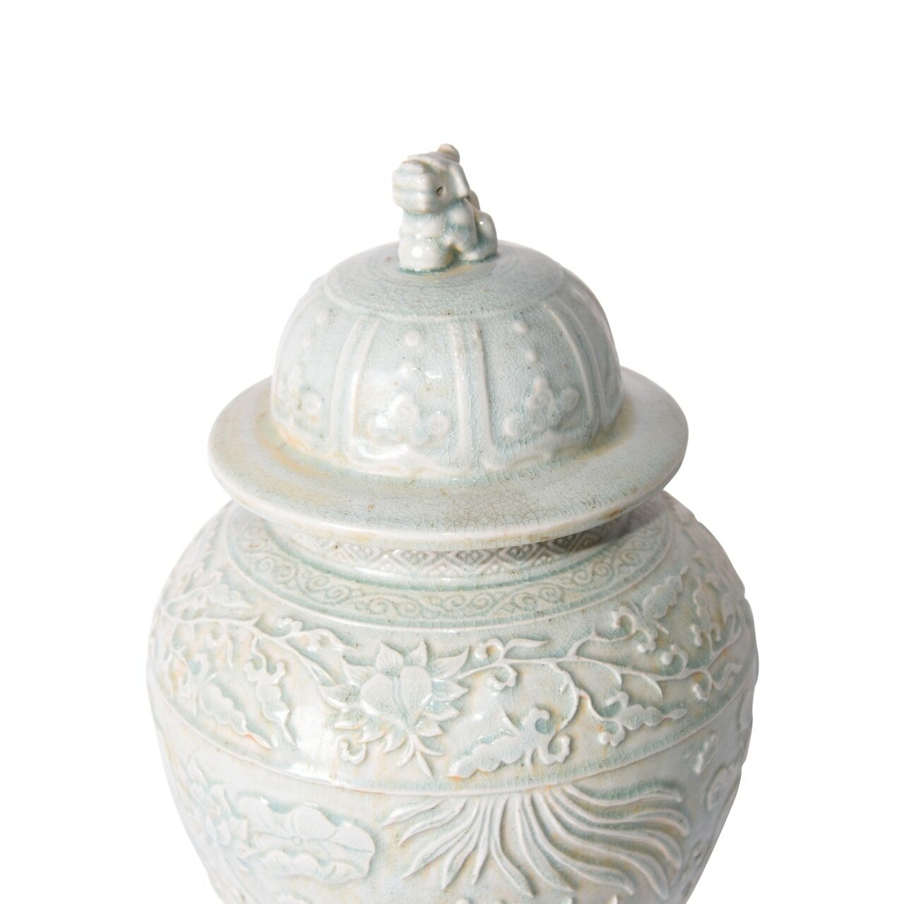 Aqua Glazed Temple Jar