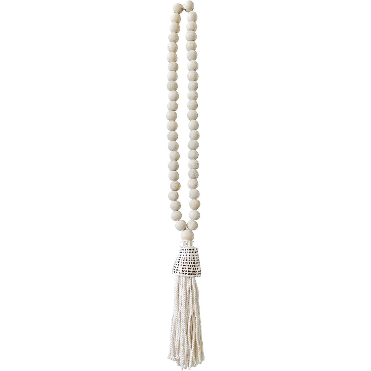 Beaded Lasso with Shell Tassel