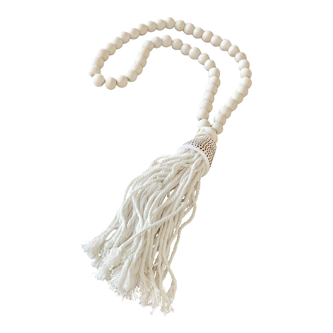 Beaded Lasso with Shell Tassel