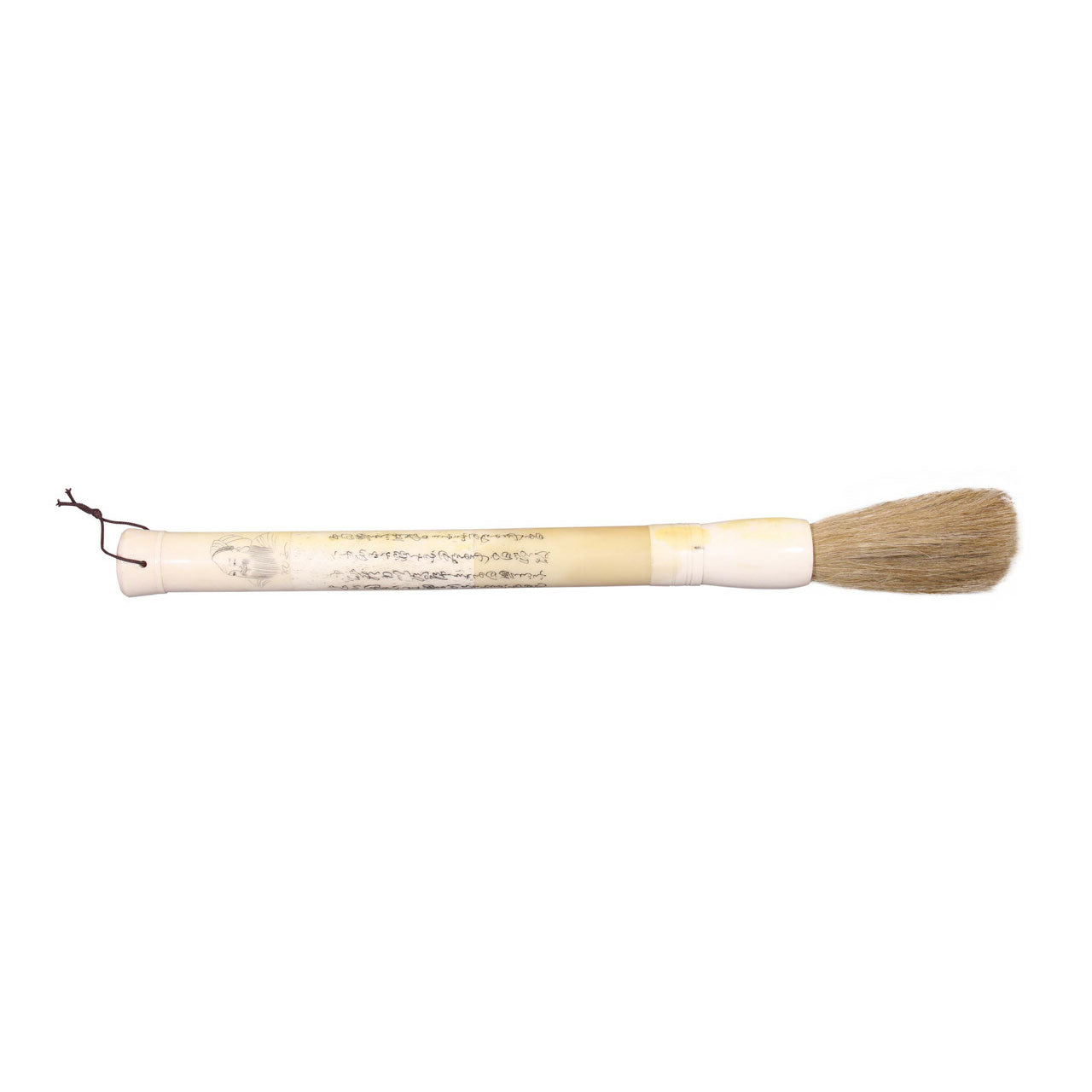 Calligraphy Brush Hand Painted Large - White Bone