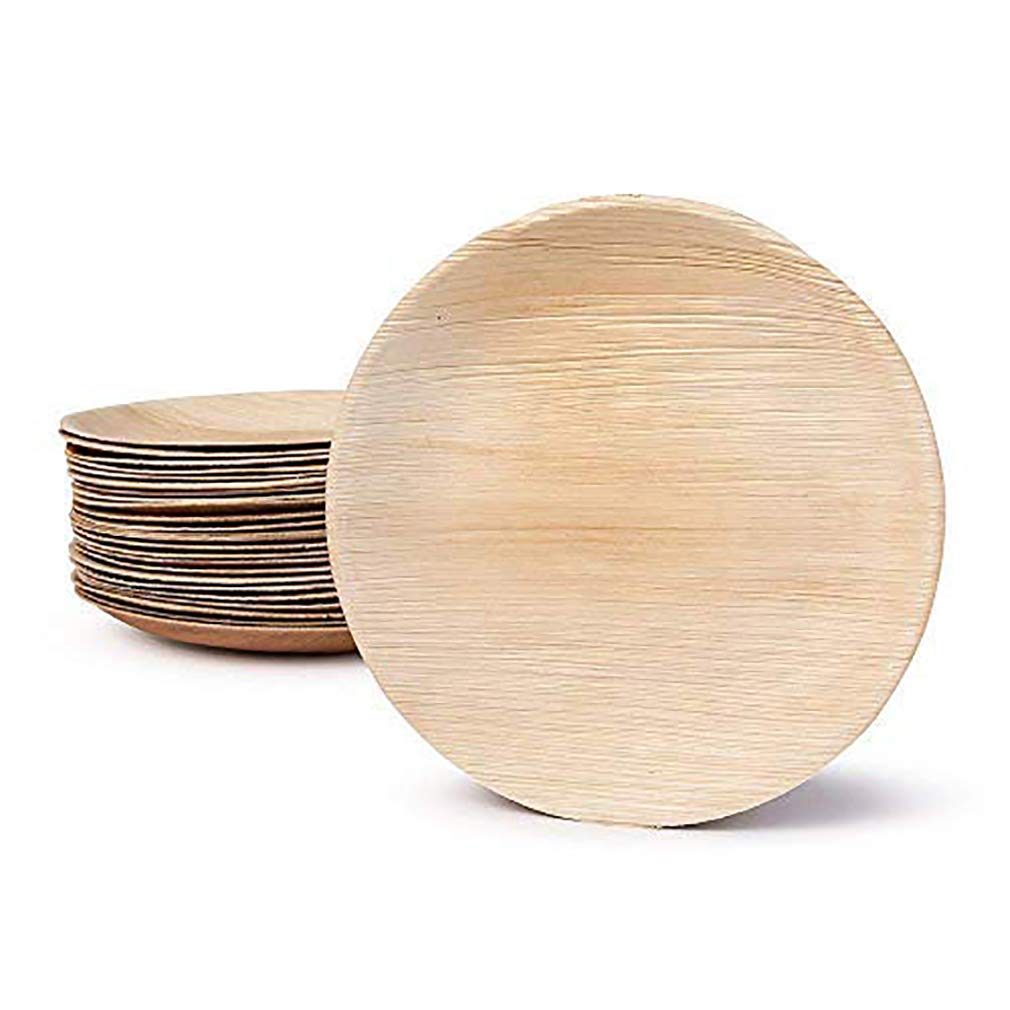 Disposable Palm Leaf Dinner Plates (25 pieces)