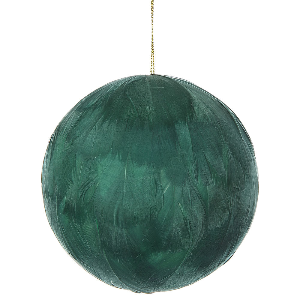 Feather Ball Ornament 4.7"