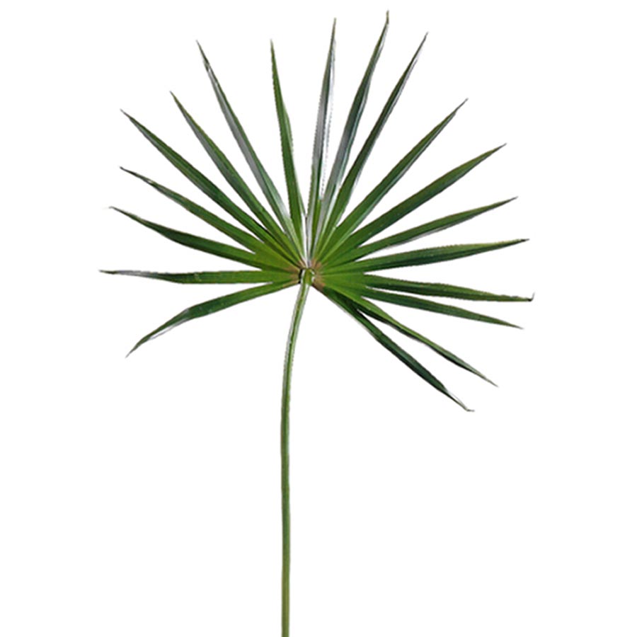 artificial palm leaf plant Fan Palm Spray 28"