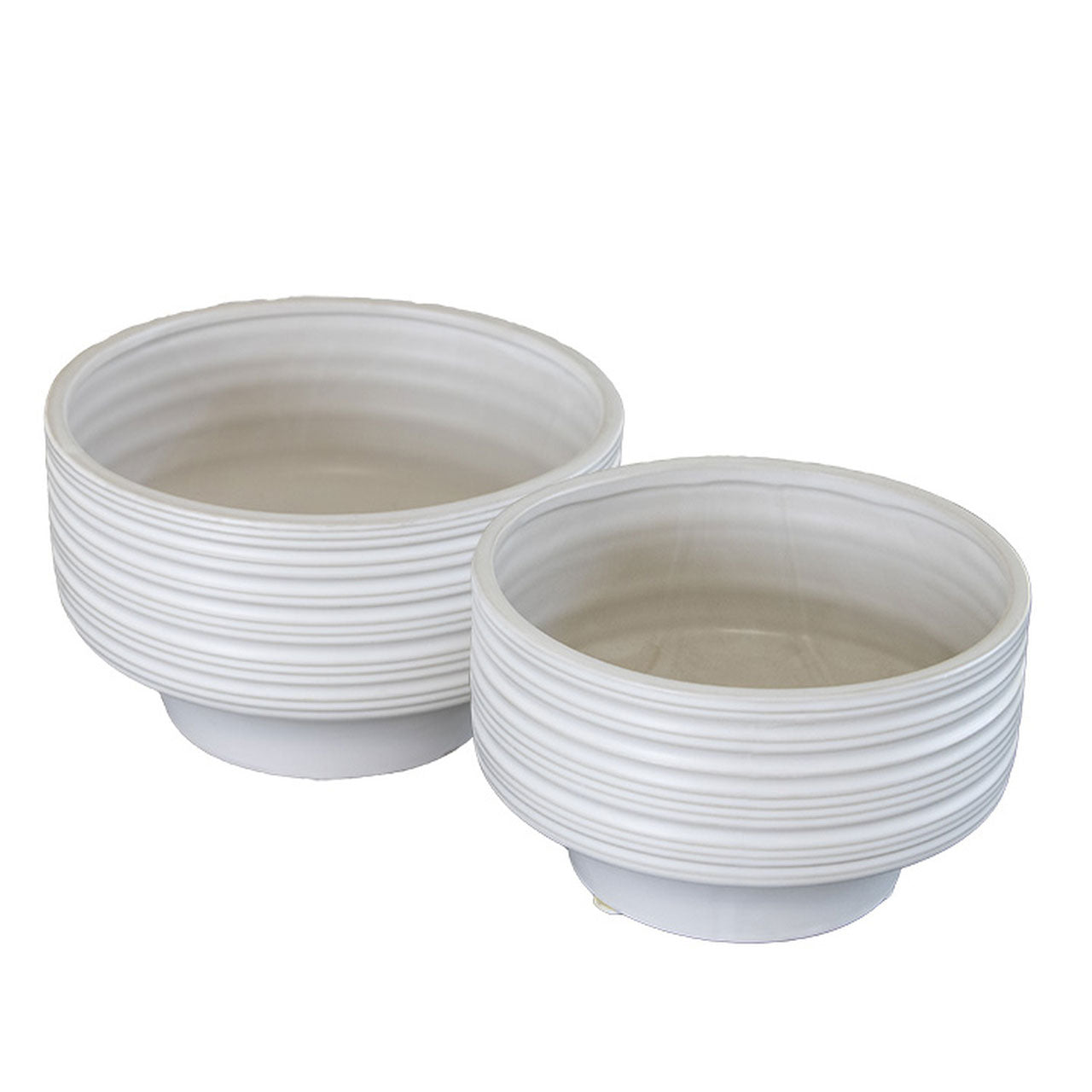 Grooved Low Bowl