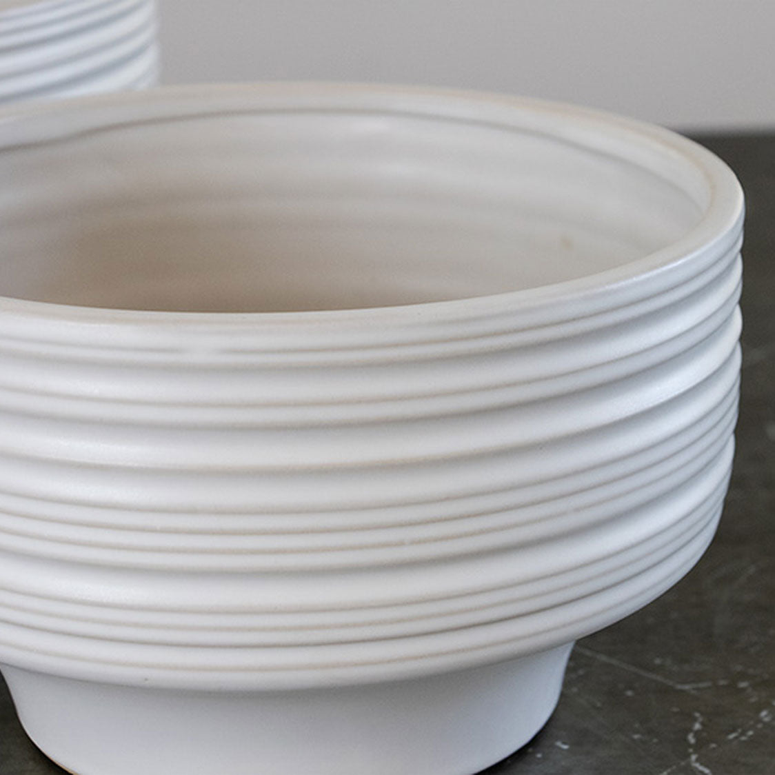 Grooved Low Bowl