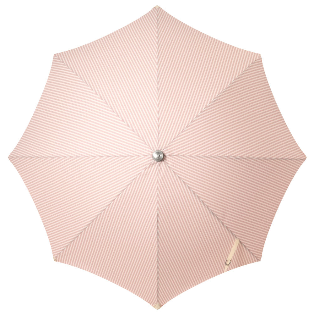 Pink Pinstripe Beach Umbrella