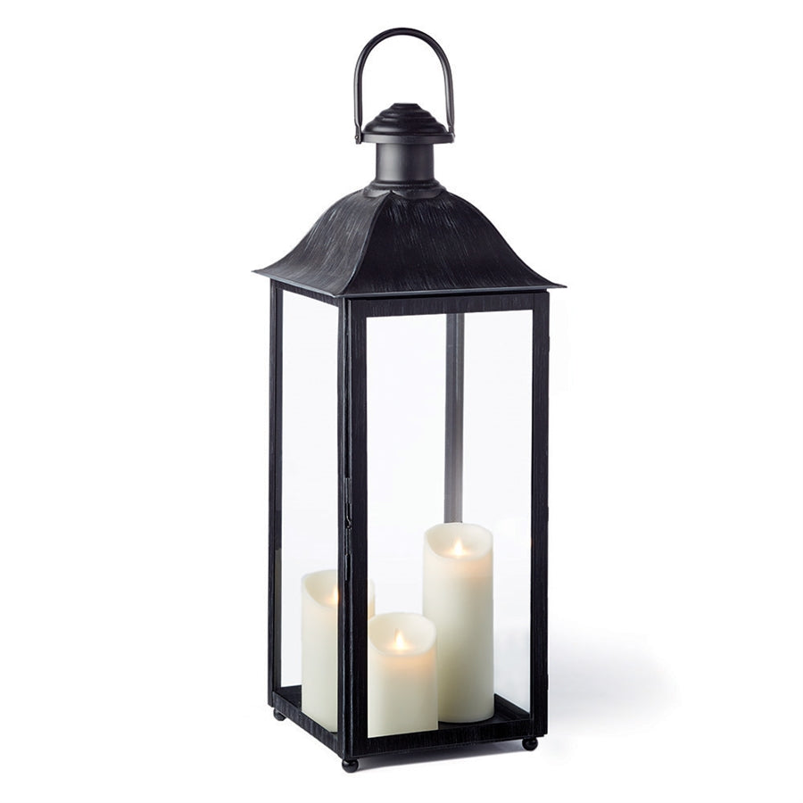 Classic coach house Lantern metal candleholder traditional metal hurricane large glass lantern
