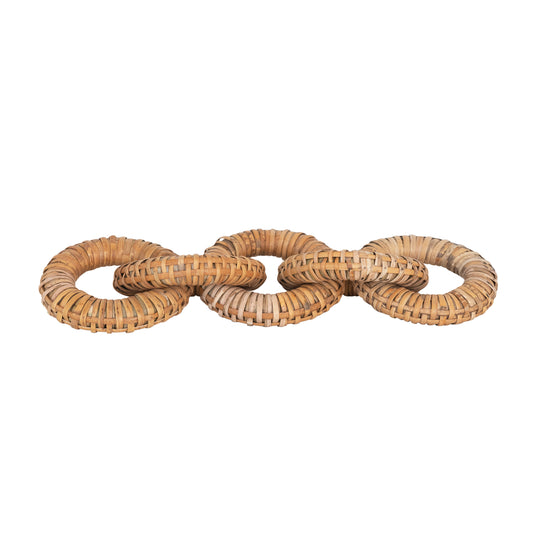 Rattan Wrapped Wood Chain