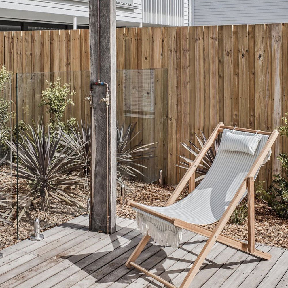 Sage Pinstripe Sling Chair