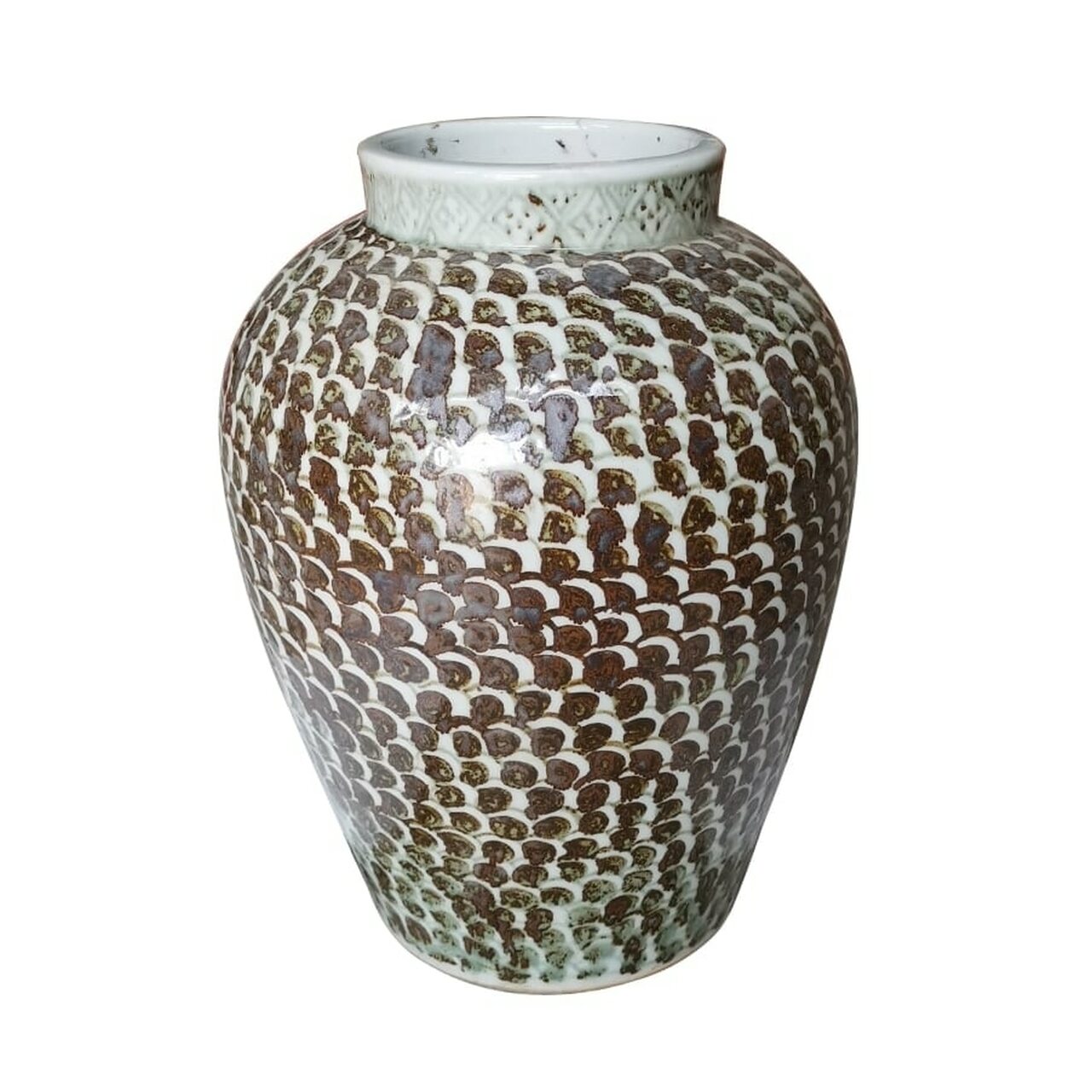 Scales Shoulder Vase Rust