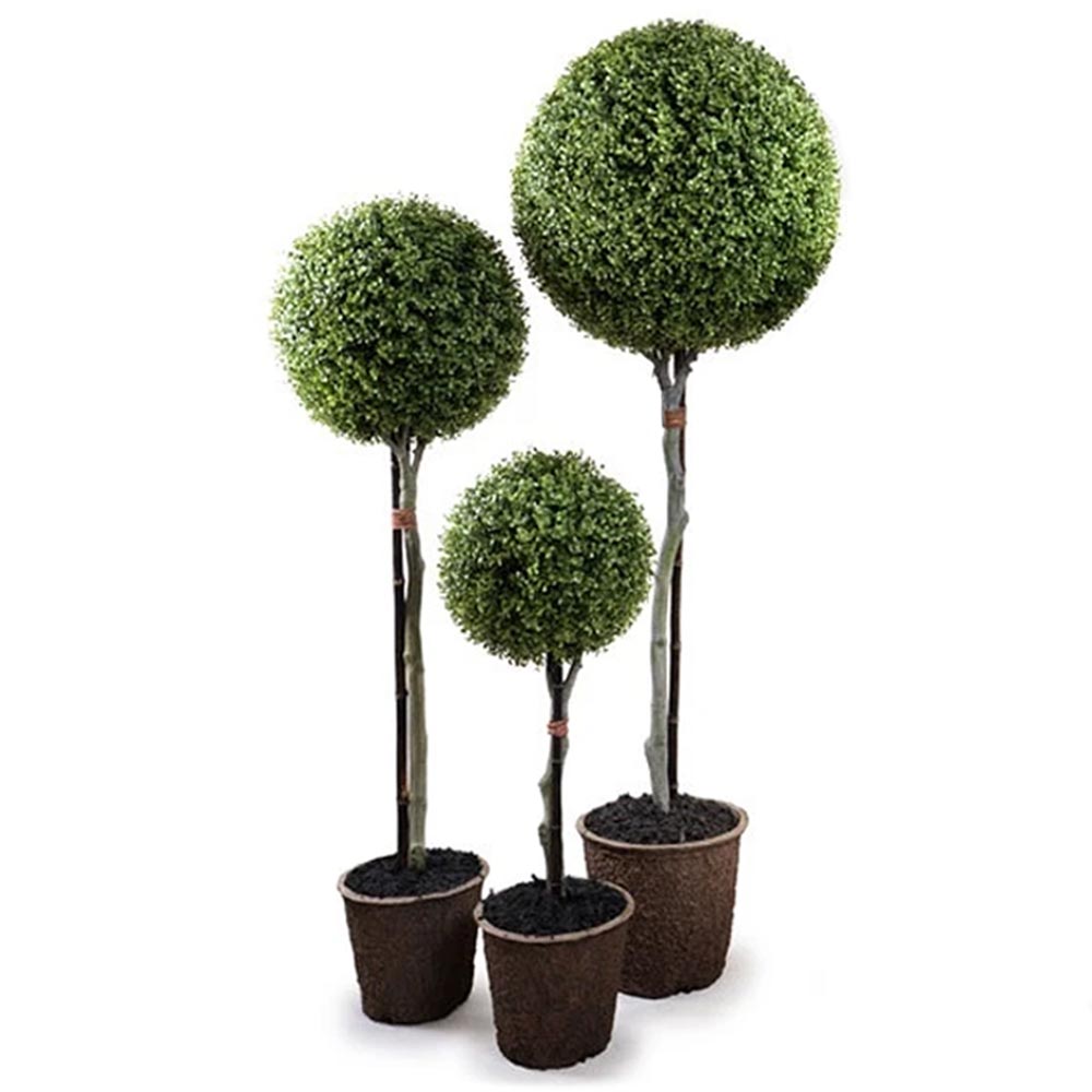 succulent topiary ball 22 Inch Faux Boxwood Ball Topiary For Outdoor Use