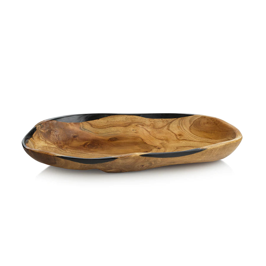 Nairobi Spotted Teak Bowl Long