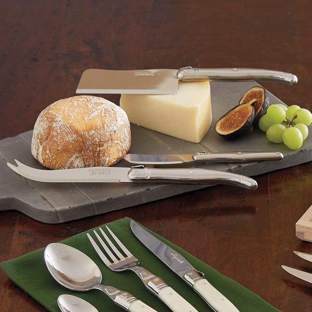 Laguiole Platine Stainless Steel Cheese Set