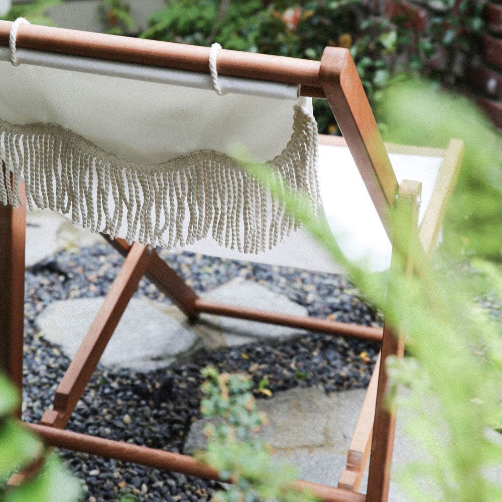 Vintage White Sling Chair