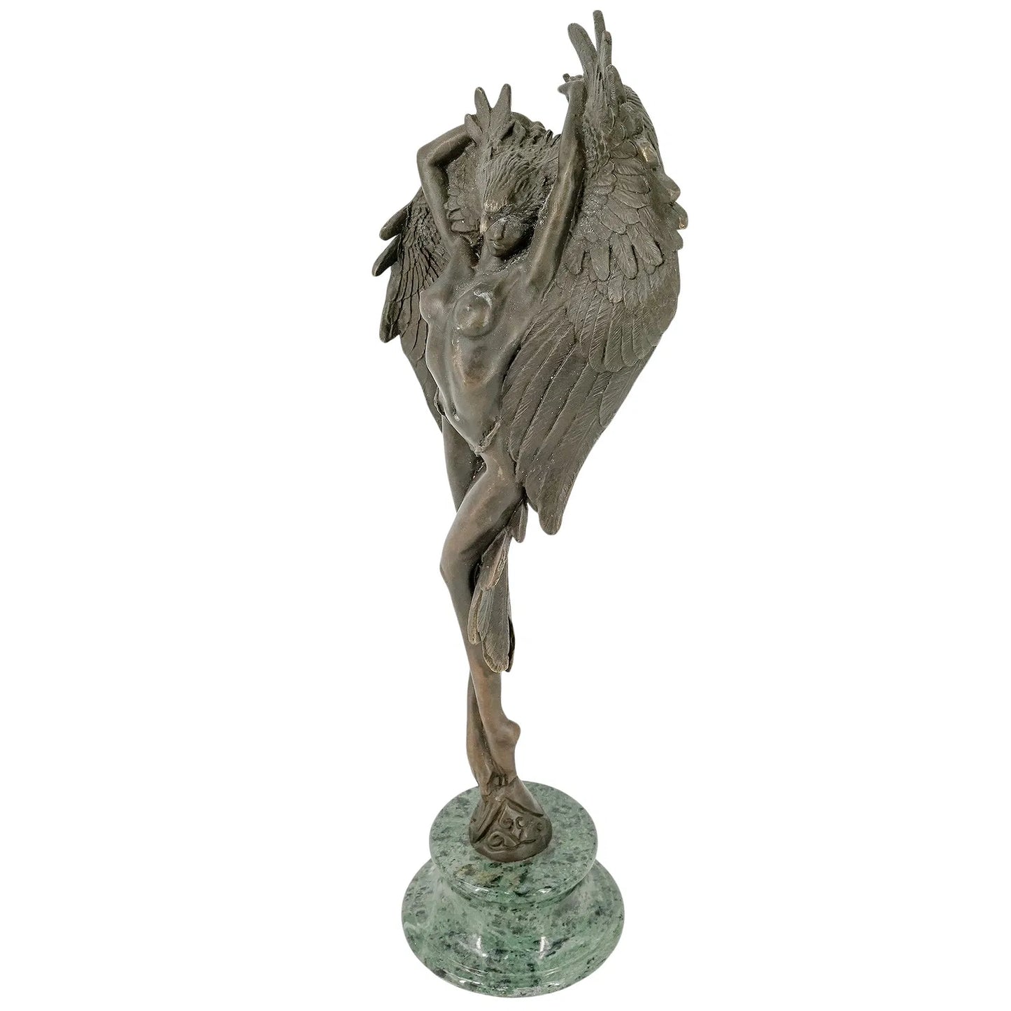 Bronze Sculpture Female Wearing Headdress