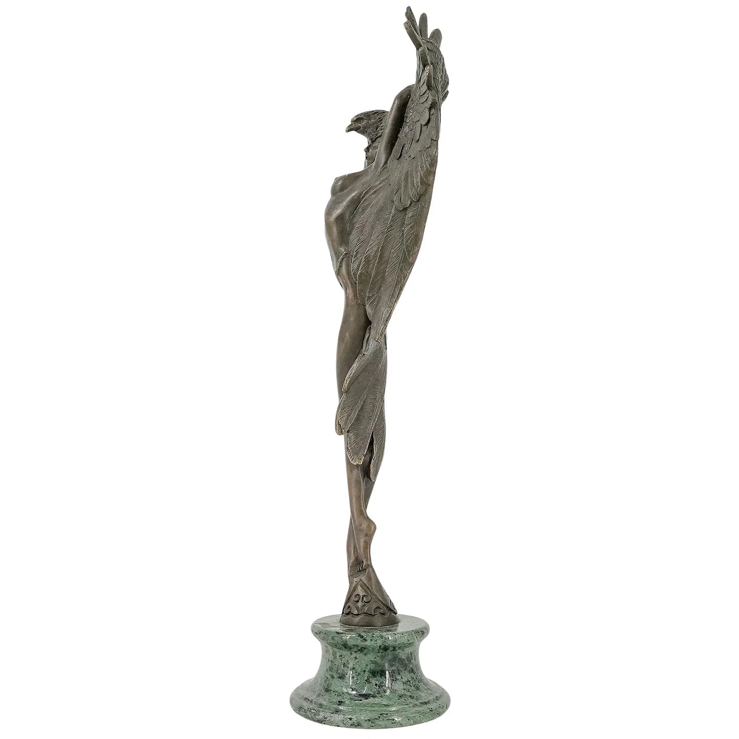 Bronze Sculpture Female Wearing Headdress