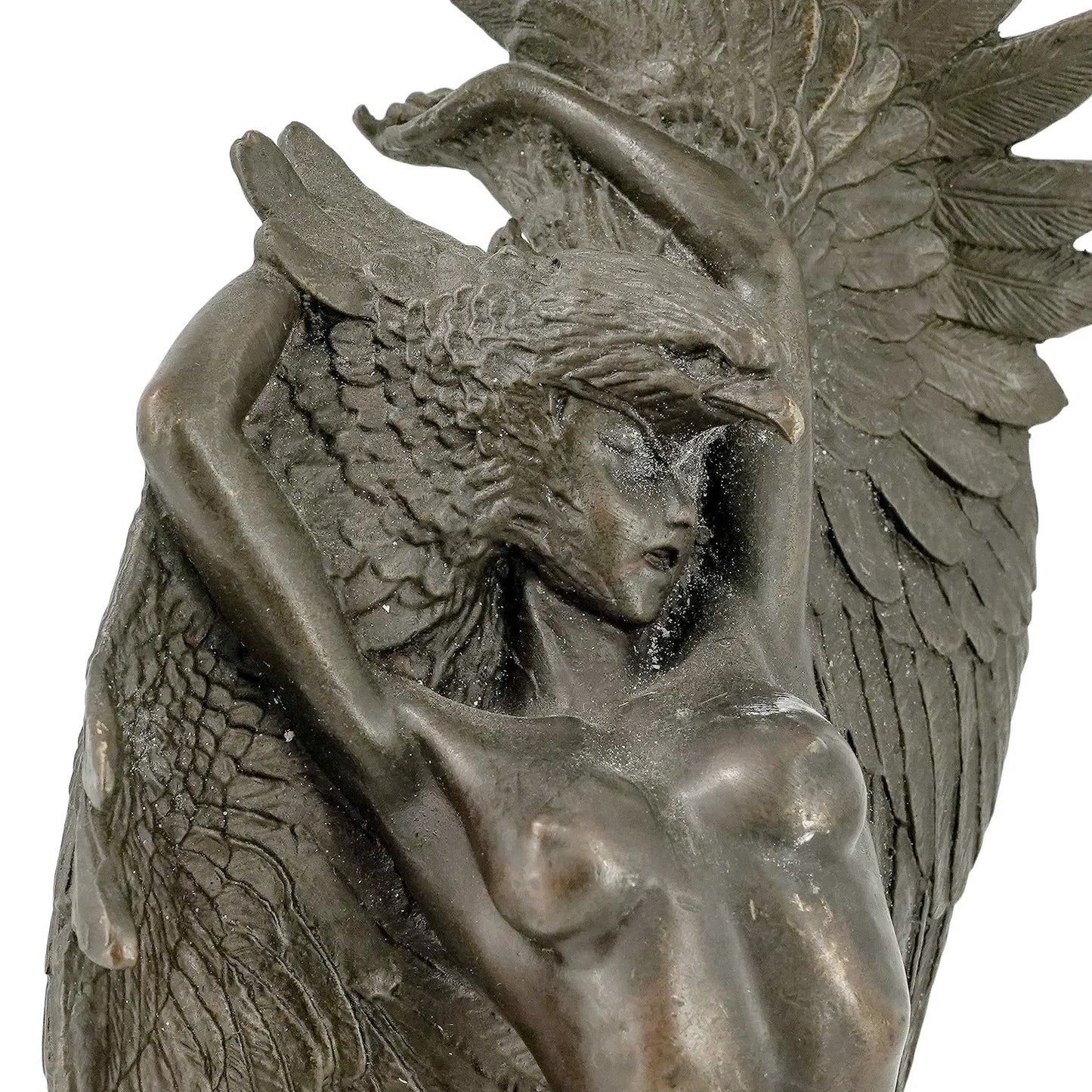 Bronze Sculpture Female Wearing Headdress