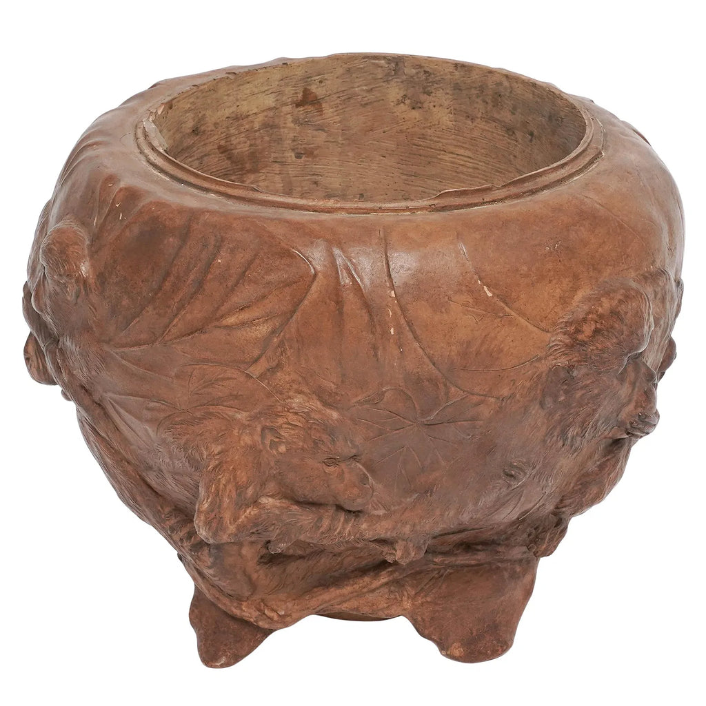 Japanese Monkey Relief Jardiniere