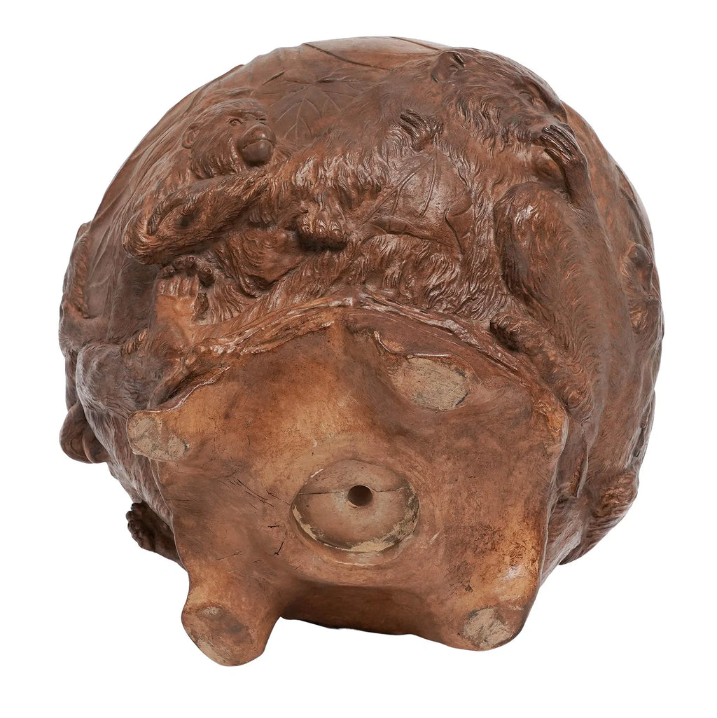 Japanese Monkey Relief Jardiniere
