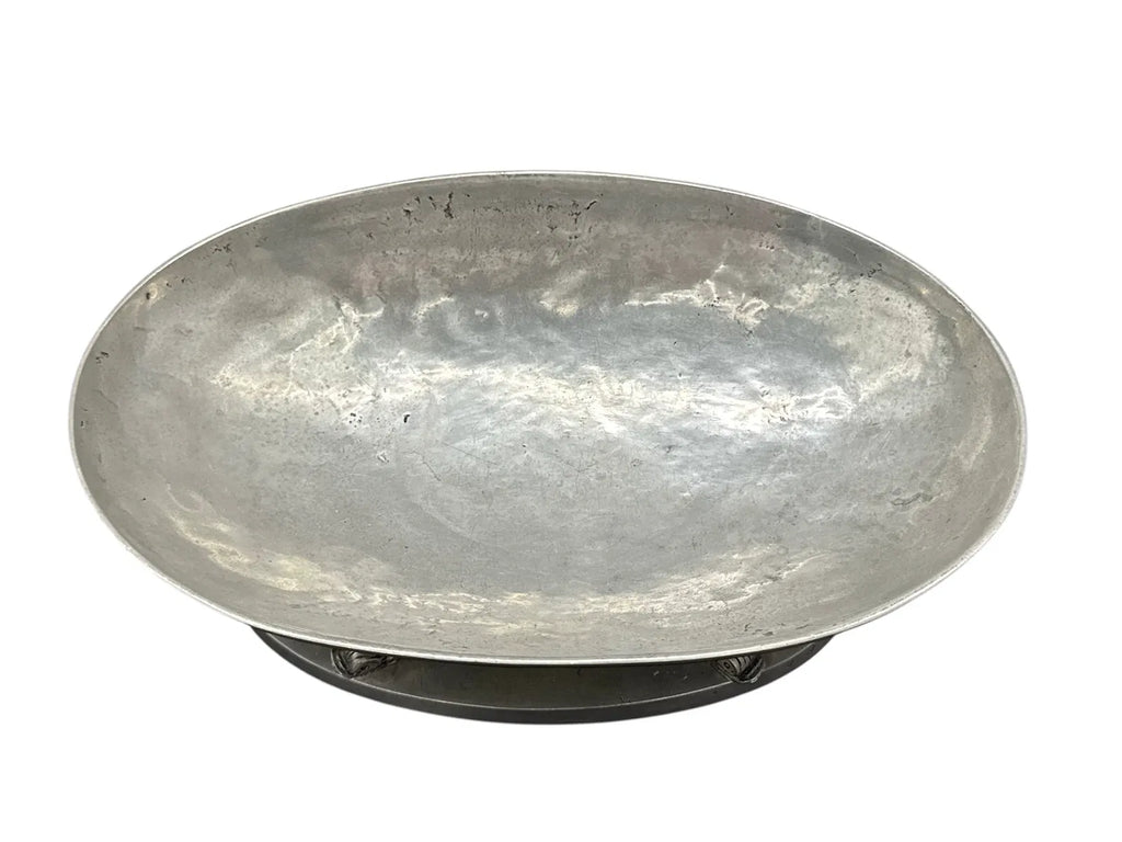Pewter Bowl with Figural Supports