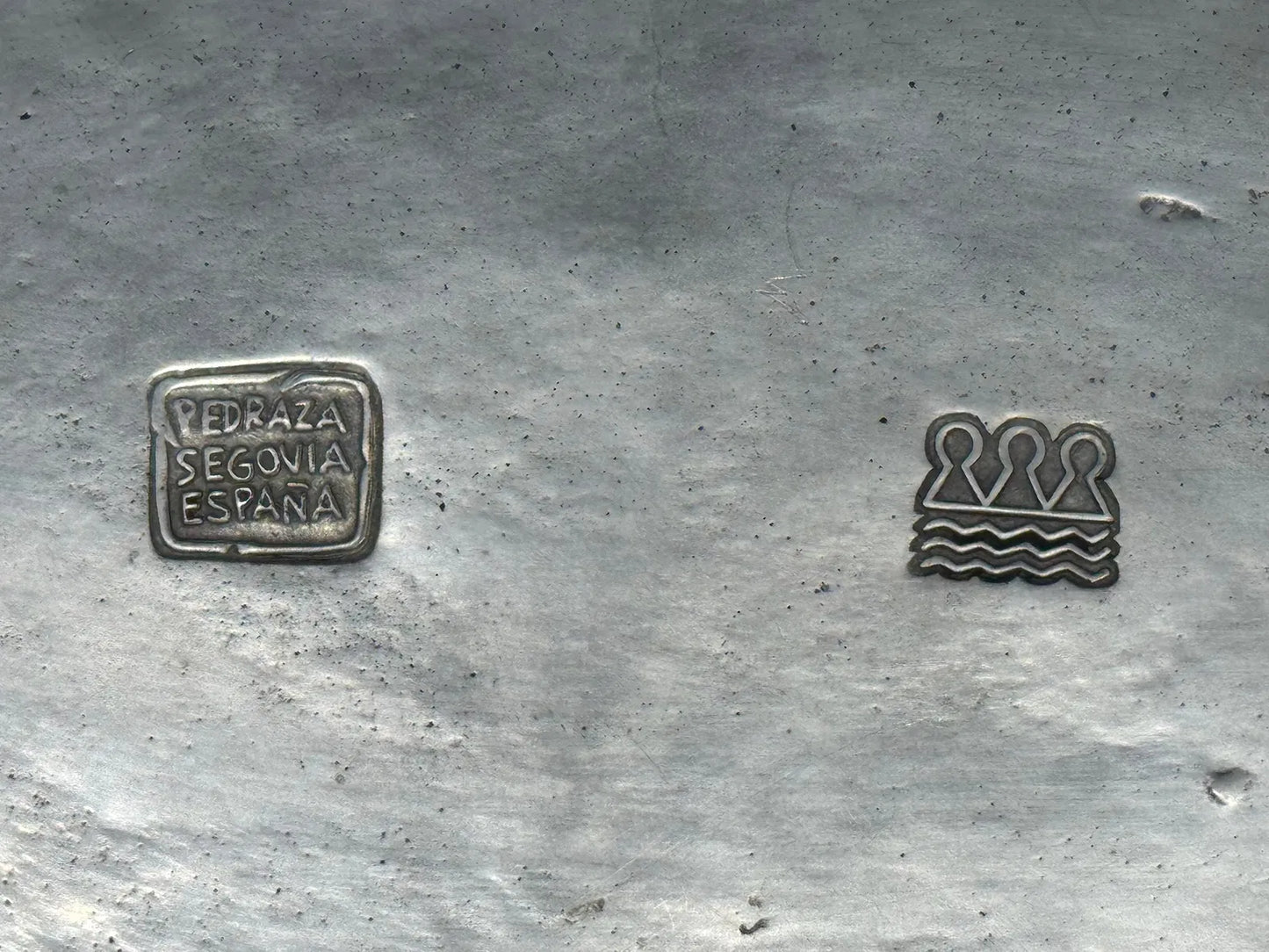 Pewter Bowl with Figural Supports