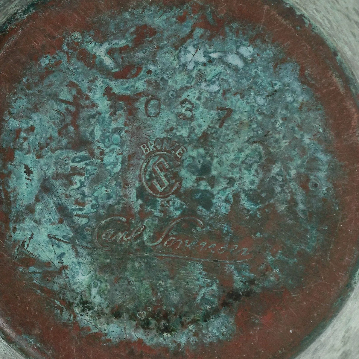 Verdigris Bronze Vase by Carl Sorensen