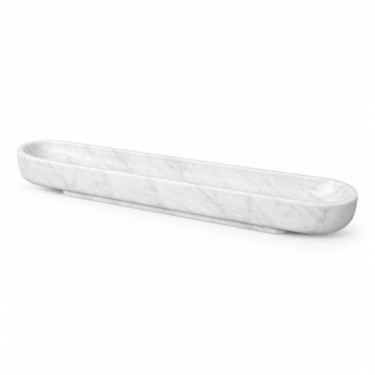 Carrara Marble Elongated Bowl