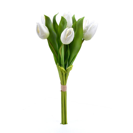 Dutch Tulip Bunch 17" White