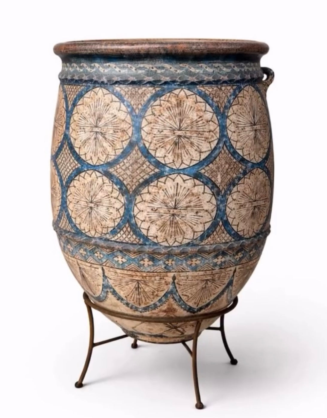 Hand-painted Mosaic Planter on stand
