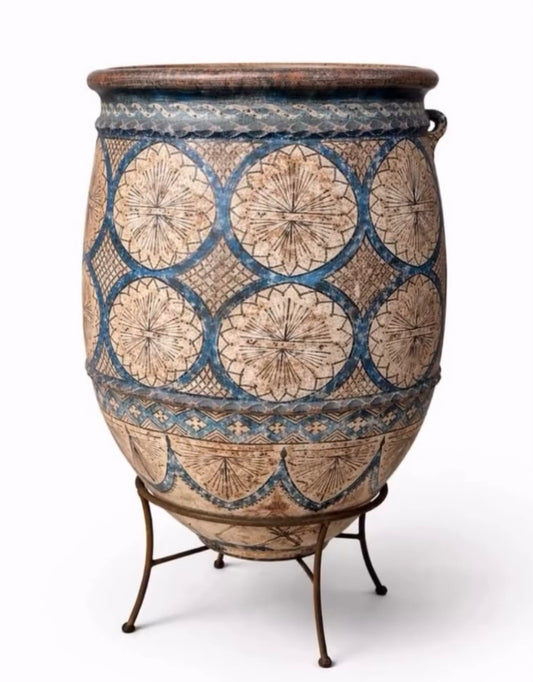 Hand-painted Mosaic Planter on stand