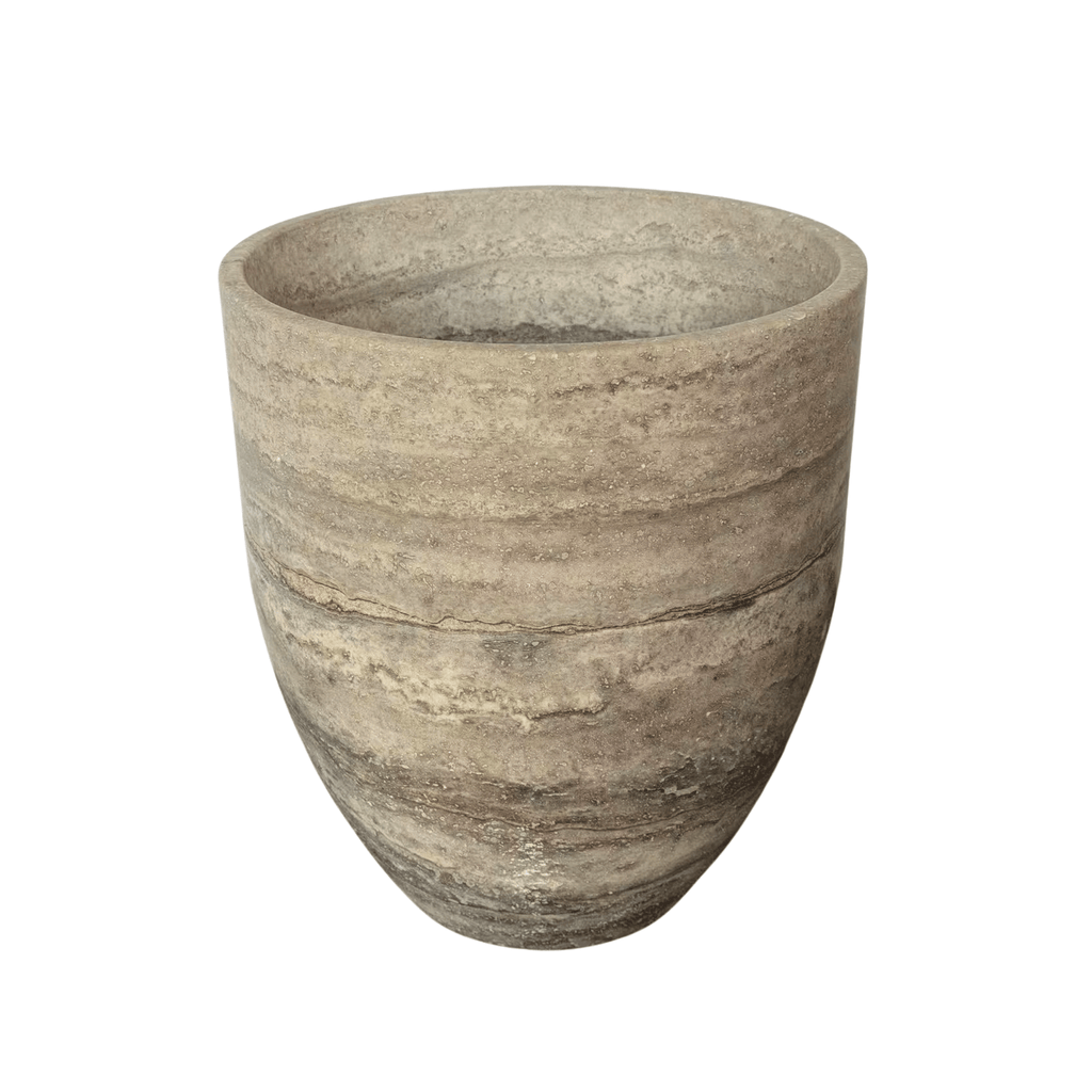Gray Travertine Planter