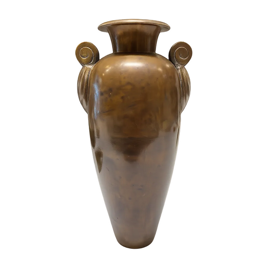 Bronze Urn Vase with Scroll Handles