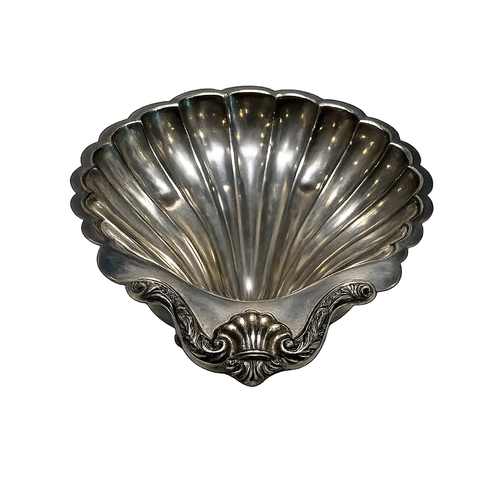 Vintage Silverplate Scallop Shell Bowl