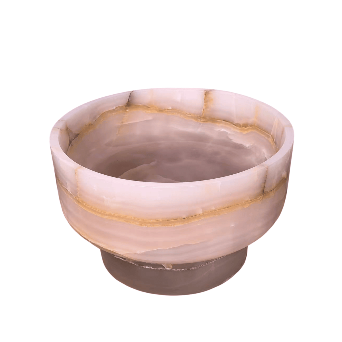 Pink Onyx Centerpiece Bowl