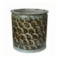 Fish Scale Cylinder Pot Rust