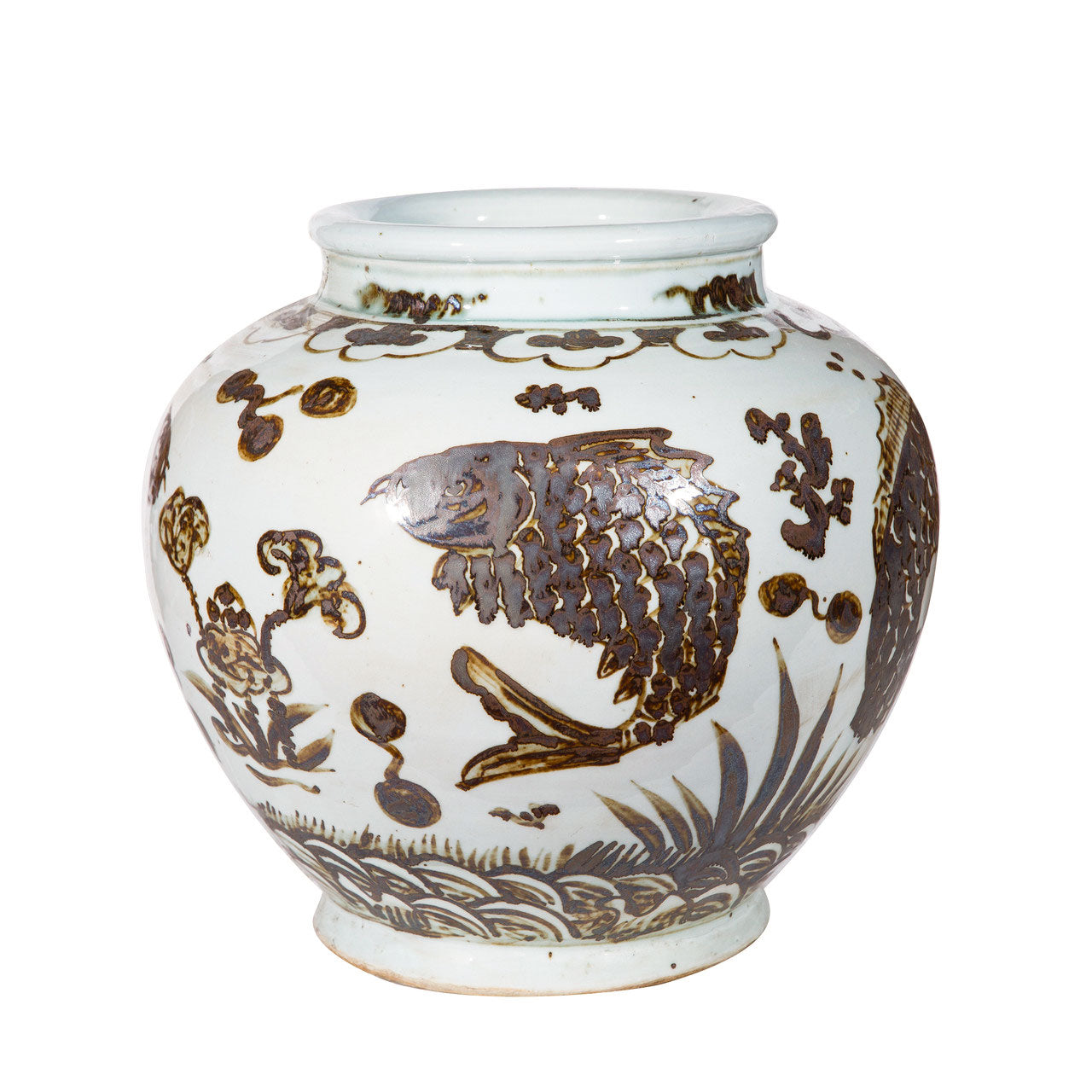Fish Open Top Jar Rust