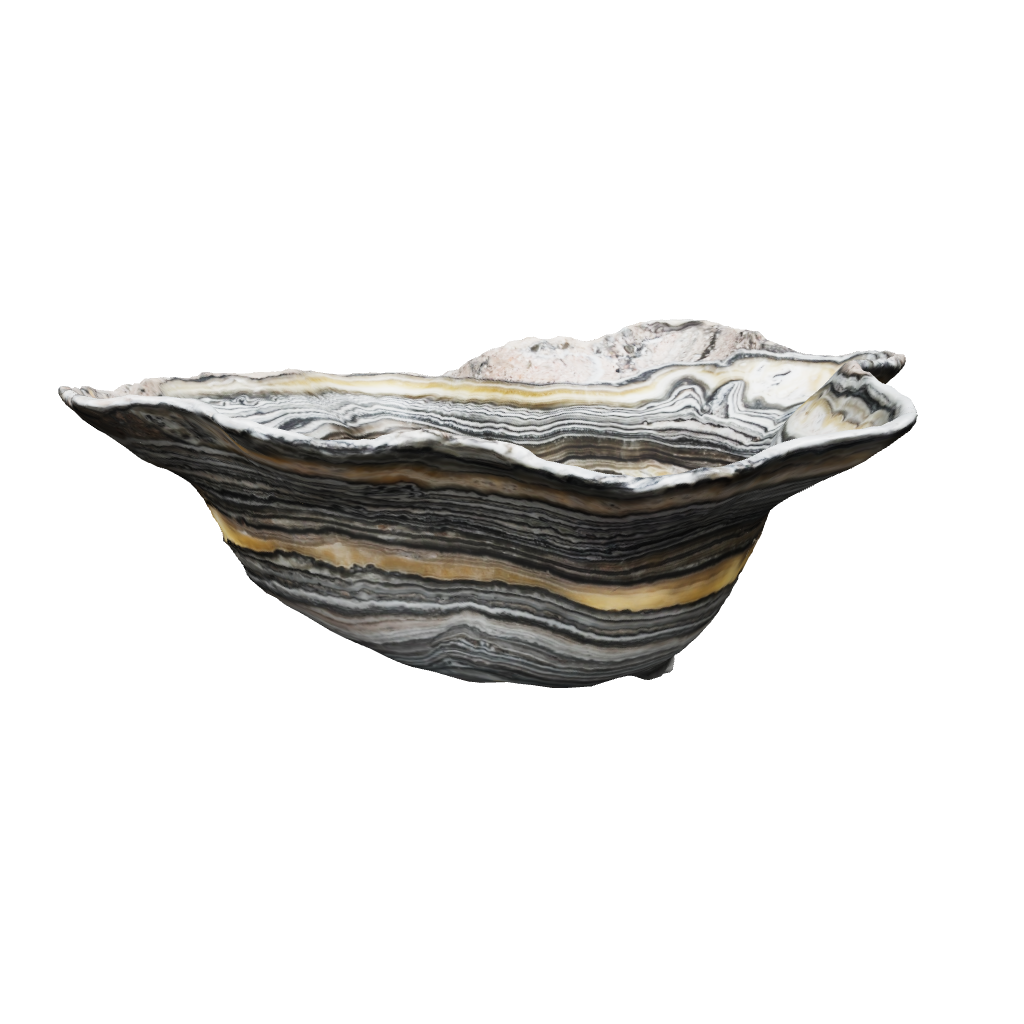 Natural zebra onyx stone bowl luxury home decor