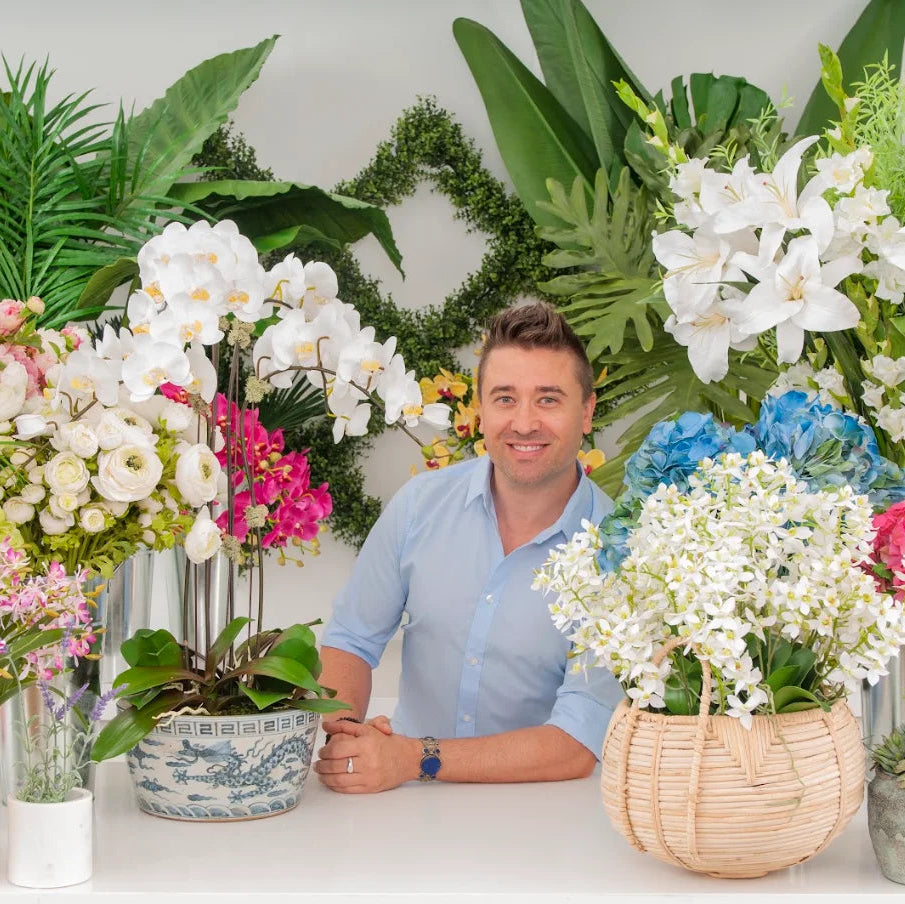 Ryan Lewis owner of Palm Bungalow in West Palm Beach Florida selling botanical replicas 