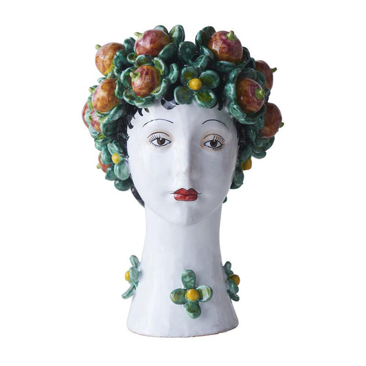 Handmade Italian Lady Vase Lady face vase antique face vase adorned lady vase ceramic