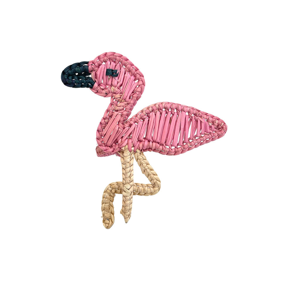 Flamingo Iraca palm napkin ring | raffia napkin ring | table decor | table setting