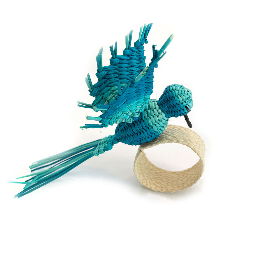 Hummingbird Iraca palm napkin ring | raffia napkin ring | table decor | table setting