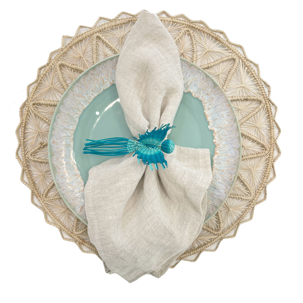 Hummingbird Iraca palm napkin ring | raffia napkin ring | table decor | table setting