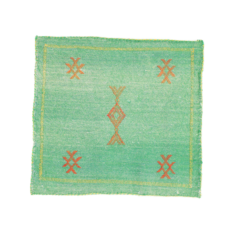 Moroccan Cactus Silk Pillow Green